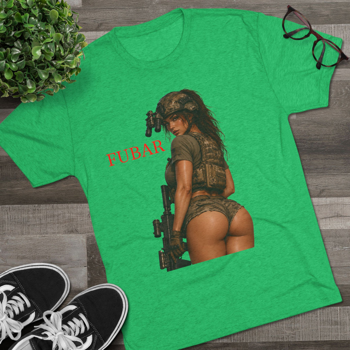 FUBAR Military Skull & Pin-Up Graphic Tee