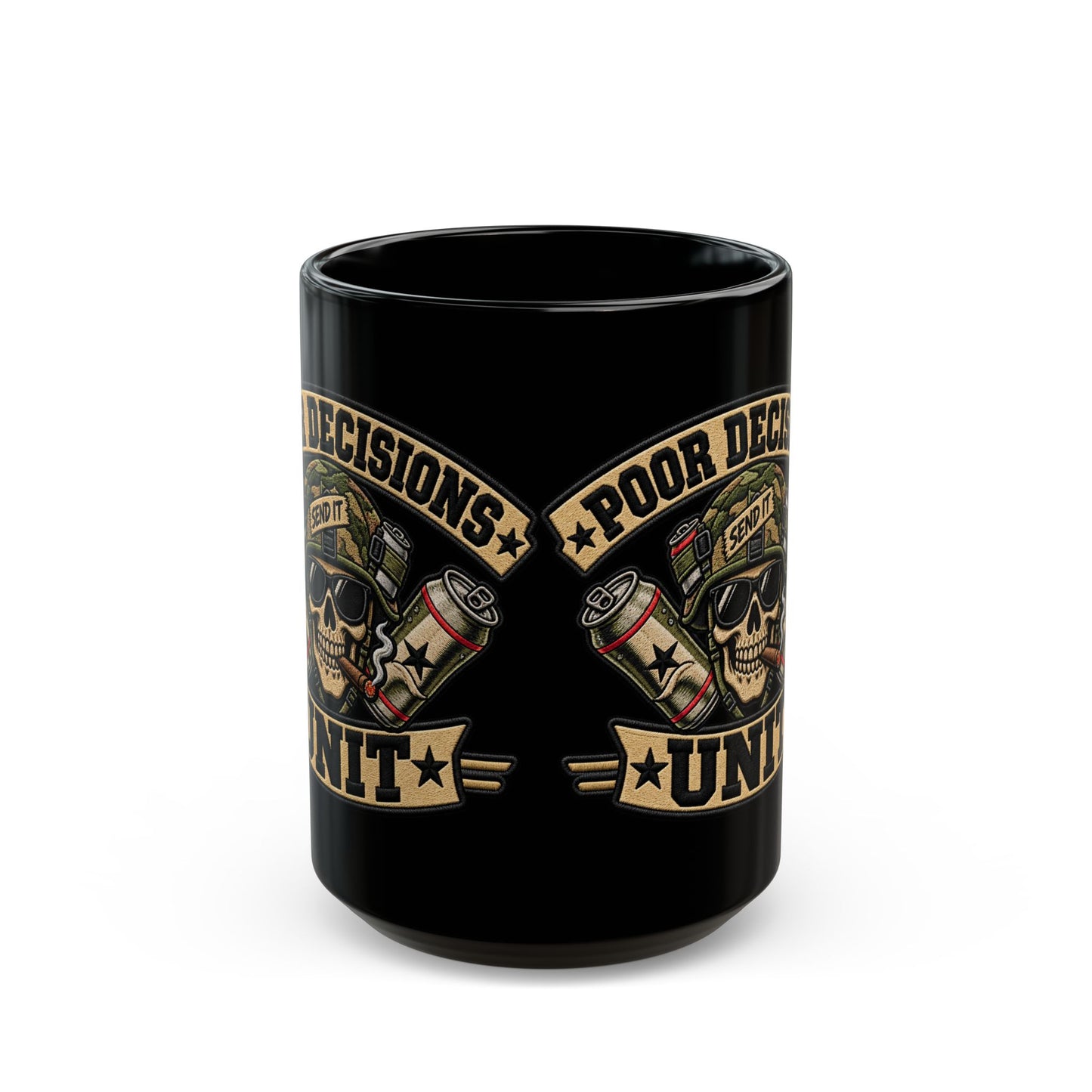 Poor Decisions Unit Black Ceramic Mug (11oz & 15oz)