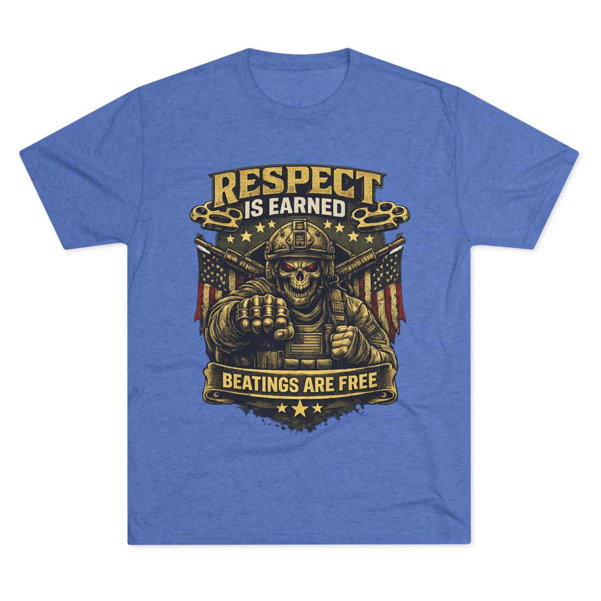 Respect Is Earned Military Skull T-Shirt