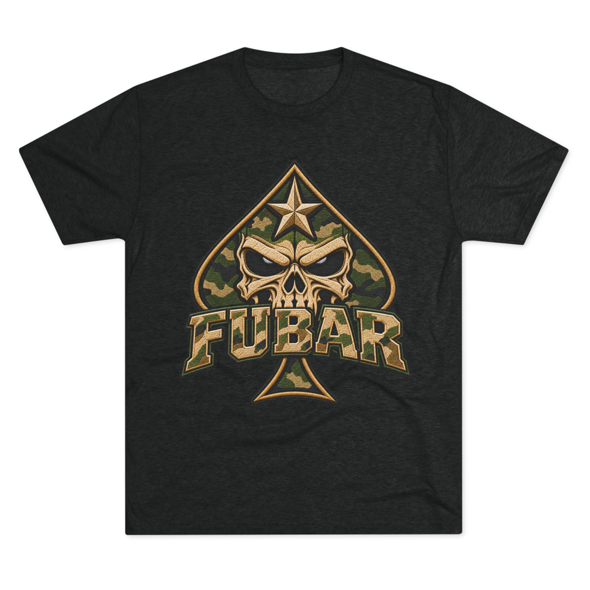 Military Ace Spade Graphic Shirt