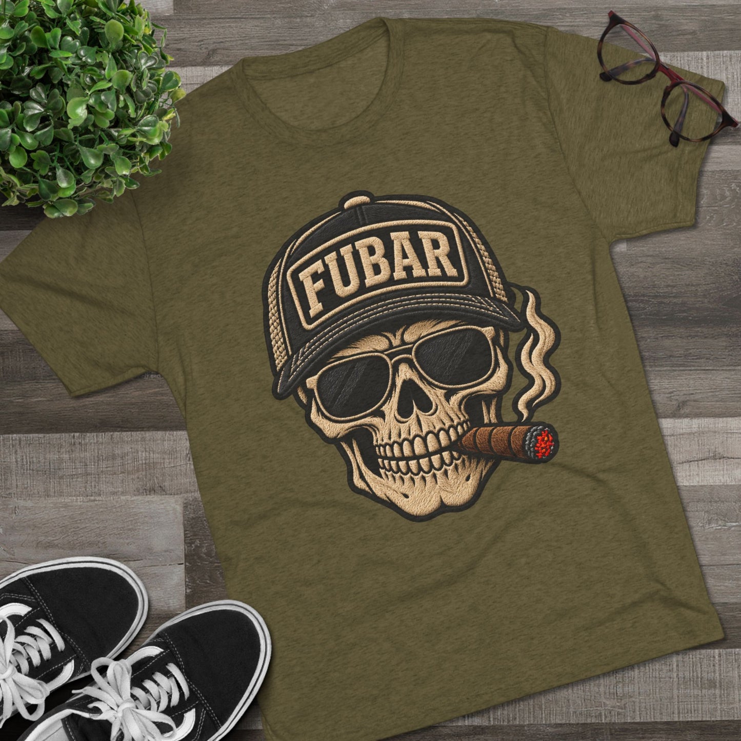 FUBAR Skull Cigar T-Shirt