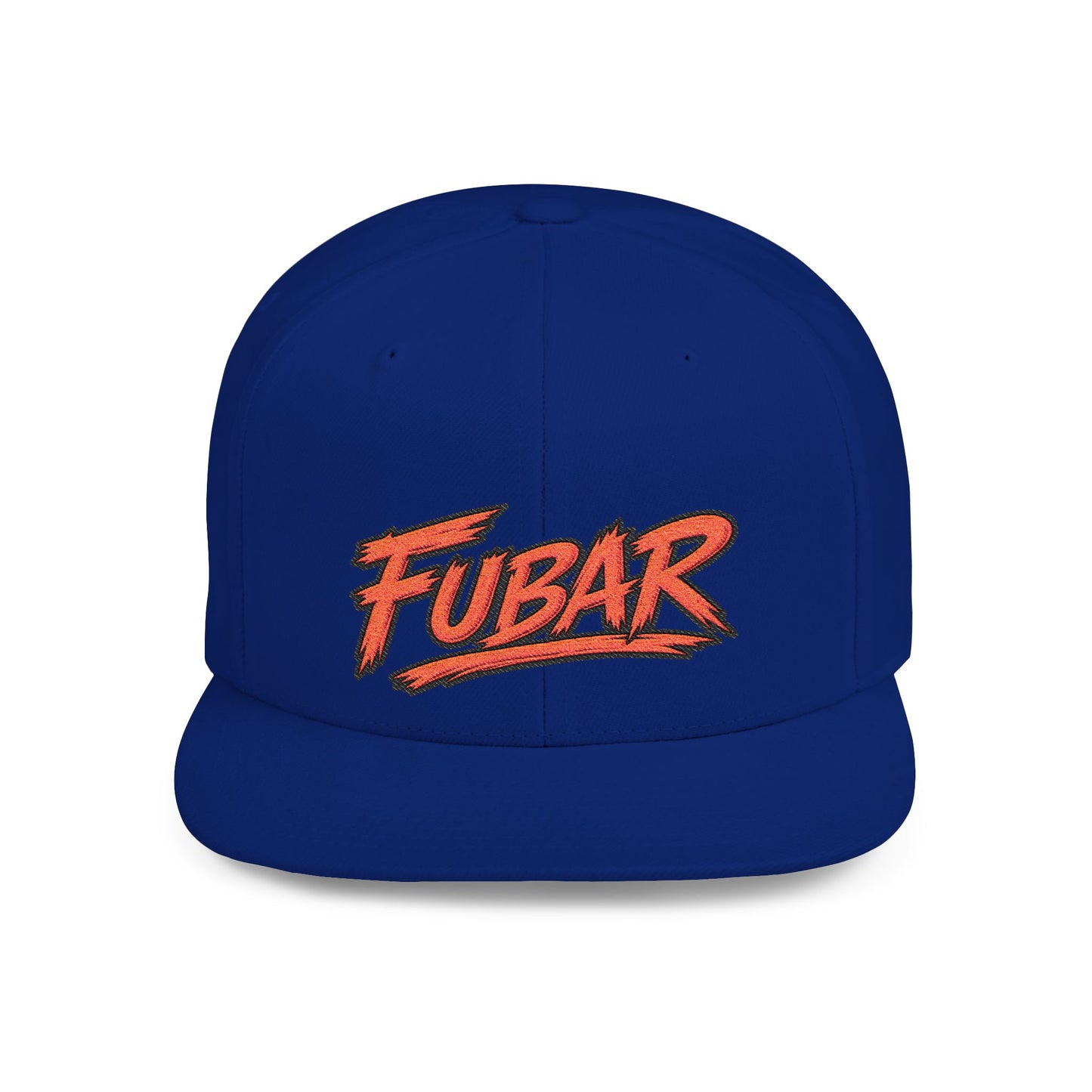 FUBAR Retro Script Flat Bill Snapback Hat
