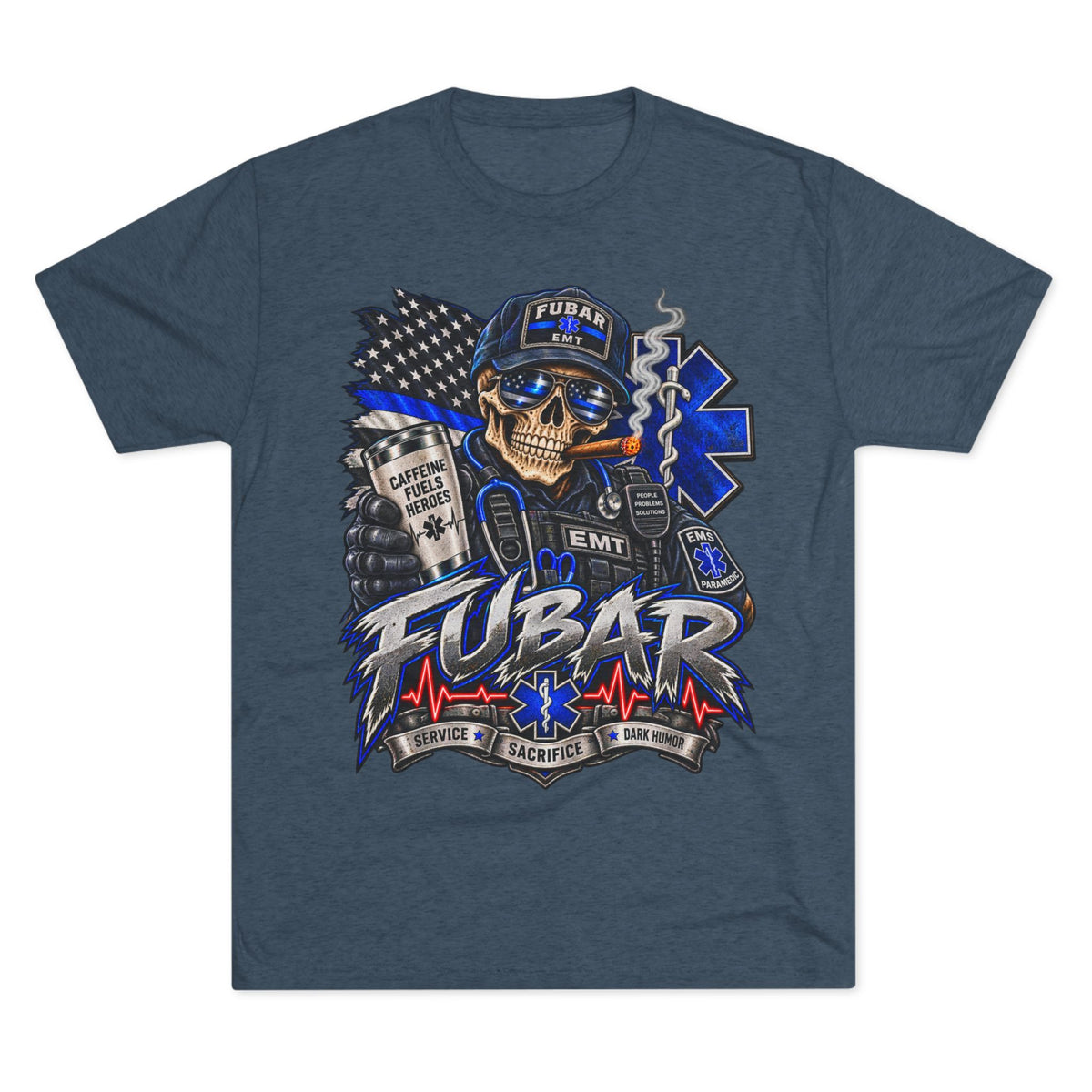 EMT FUBAR Skull T‑Shirt