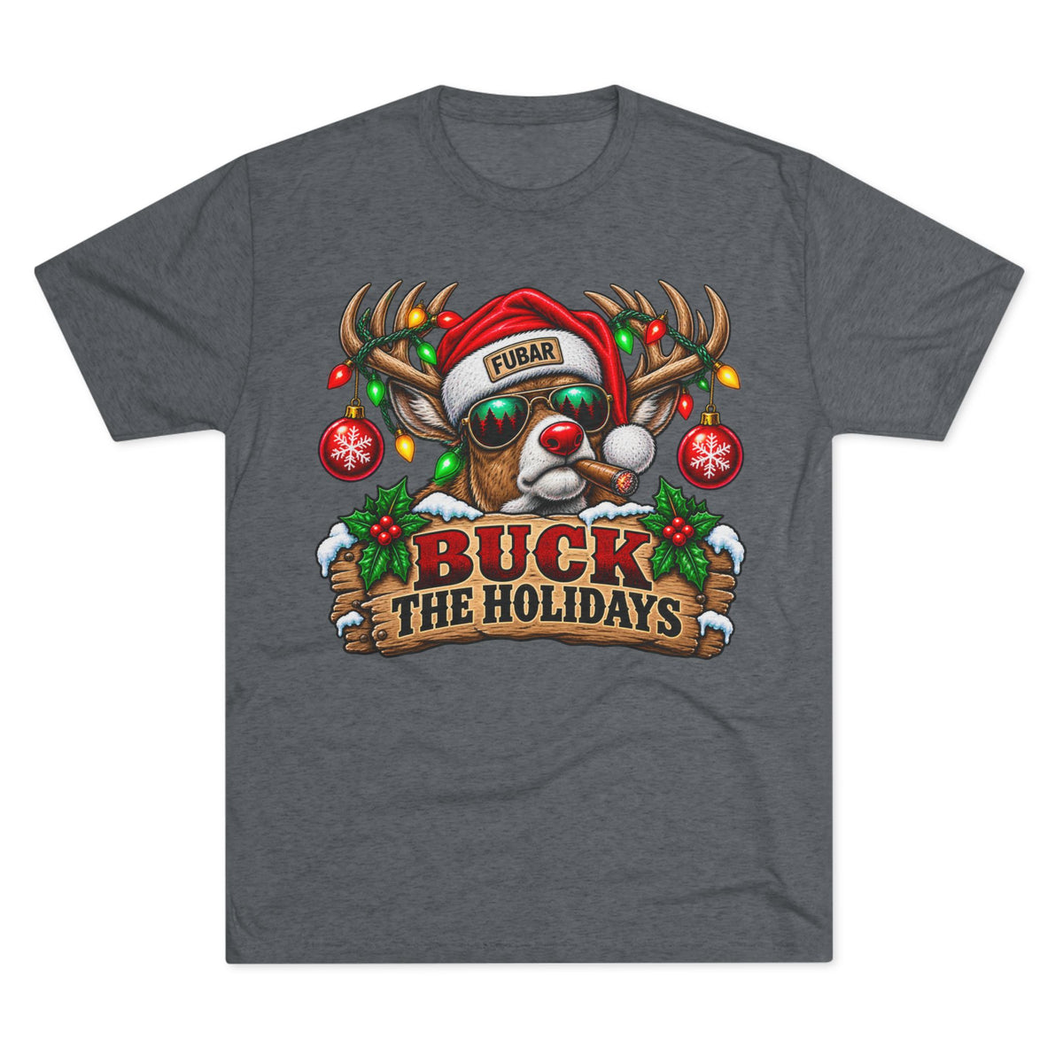 Buck the Holidays Reindeer T‑Shirt