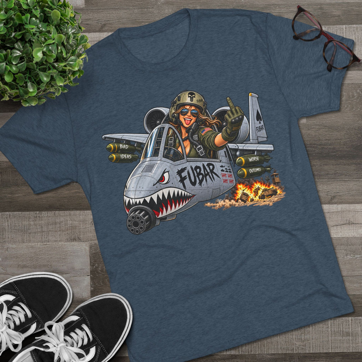 Retro Military Jet Graphic Shirt