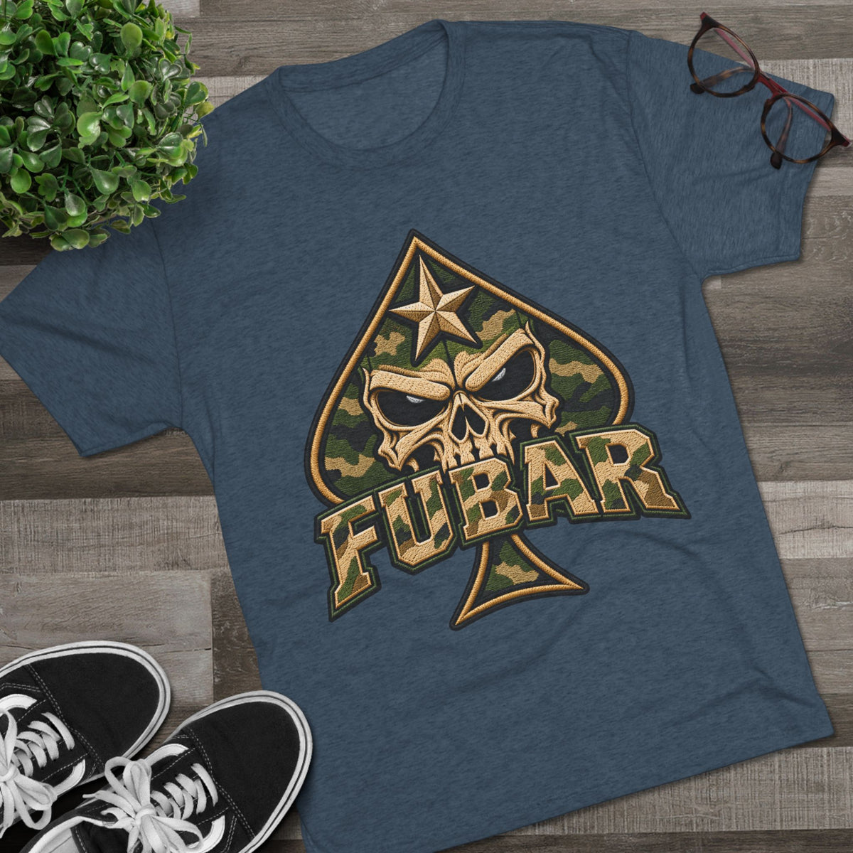 Military Ace Spade Graphic Shirt