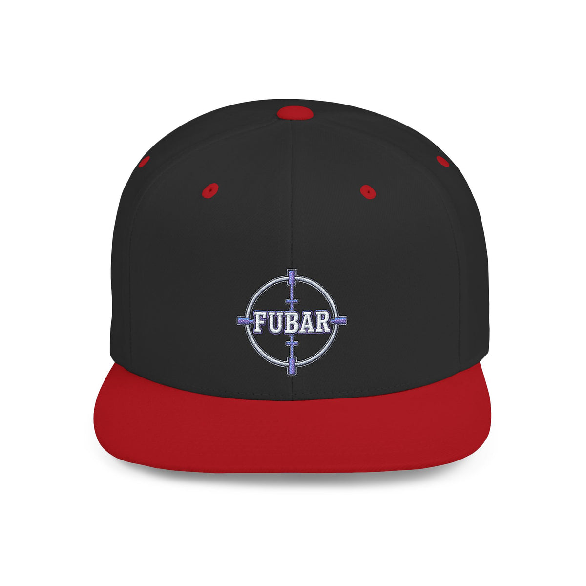 Snapback Hat — FUBAR Target Logo Flat-Bill Cap