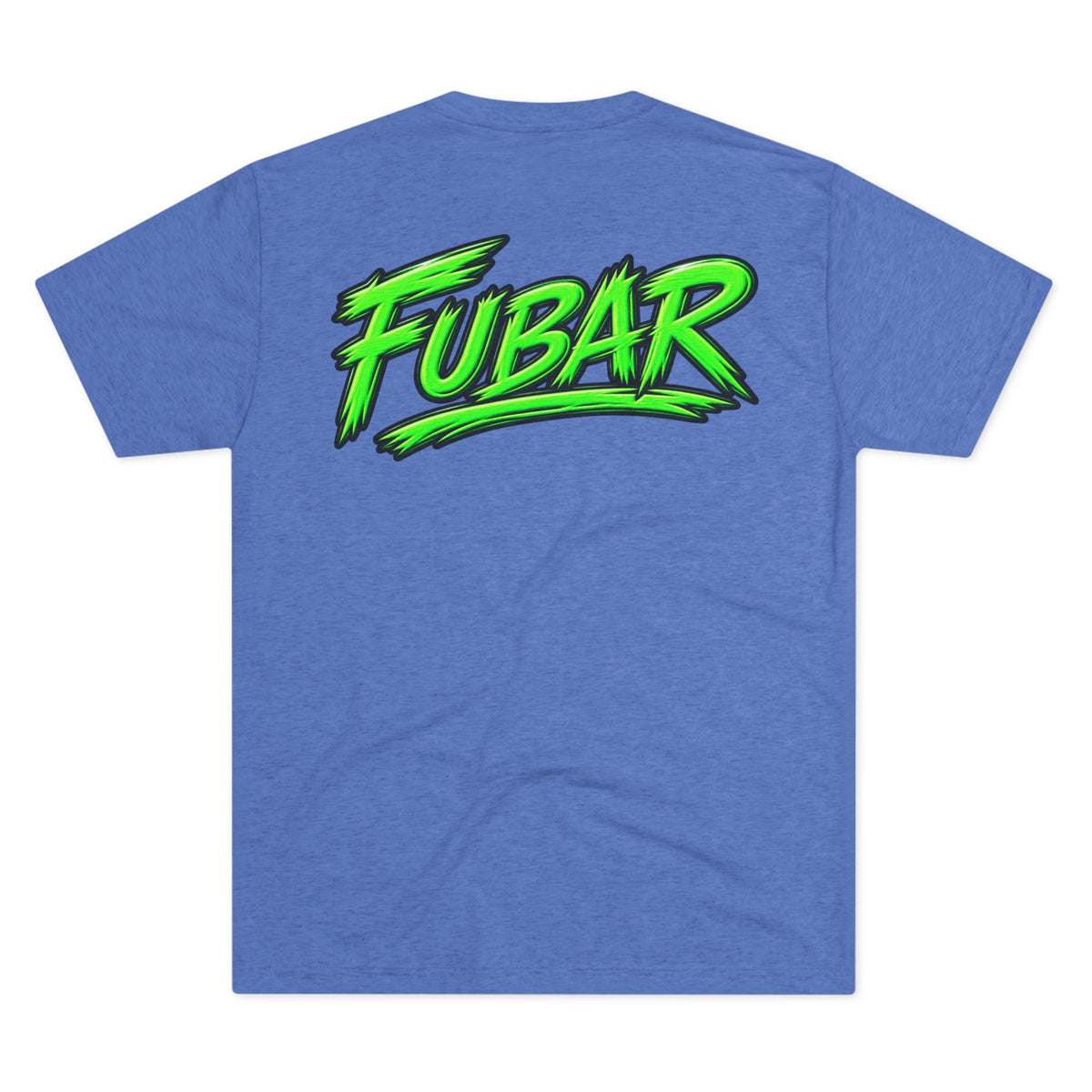 FUBAR Halloween Skull Tee — Neon Green Witch & Jack-o'-Lantern