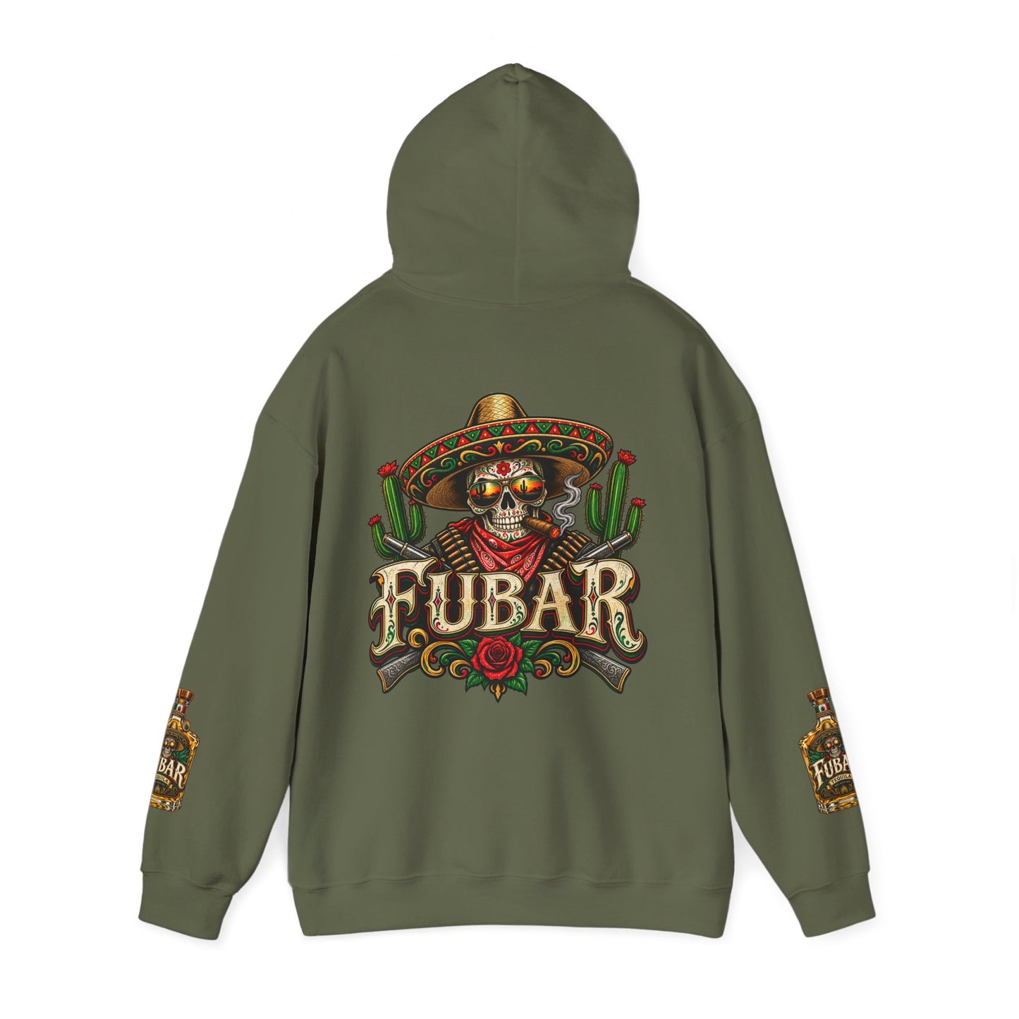 FUBAR Skull Hoodie – Day of the Dead Party Pullover