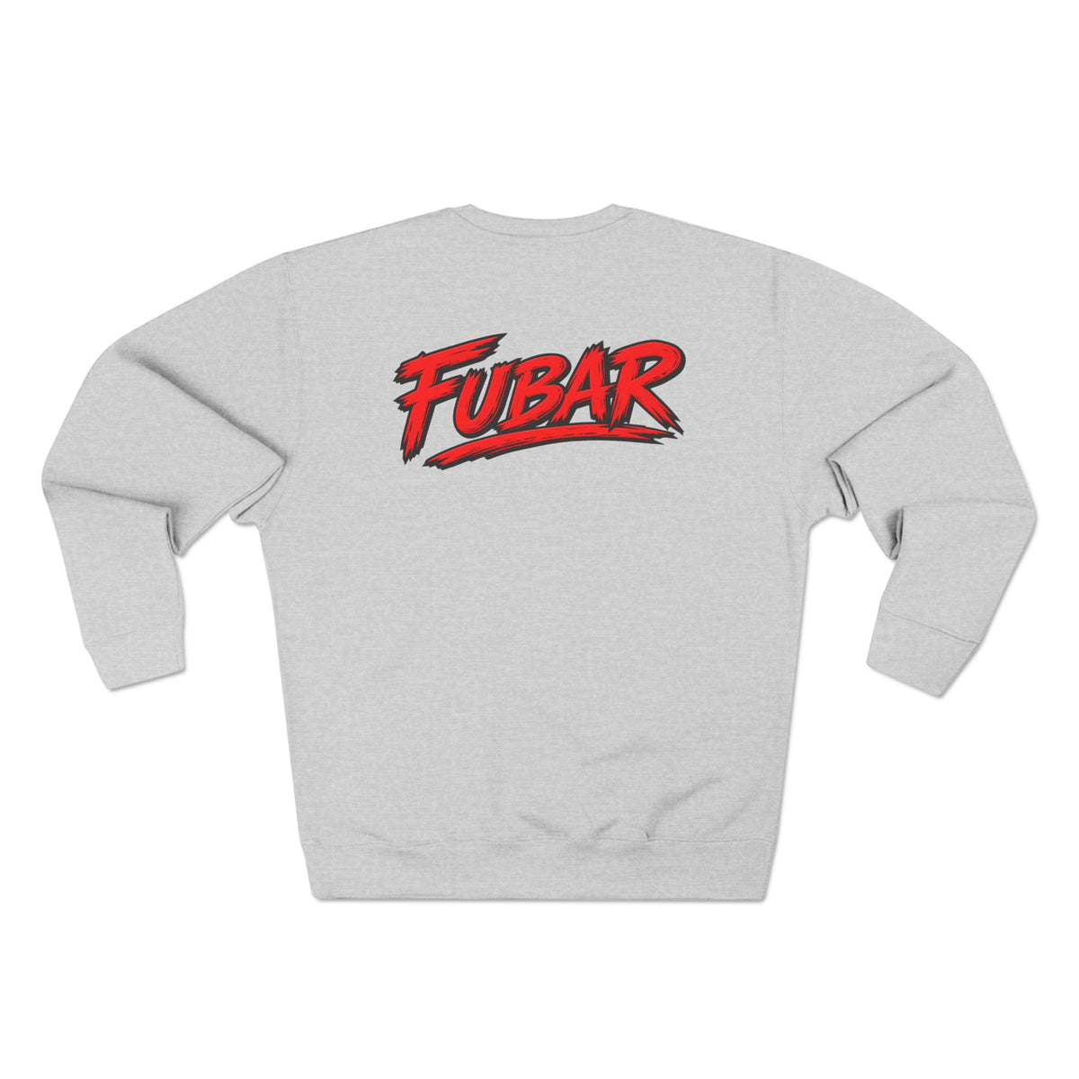 FUBAR Skull Crewneck Sweatshirt — Graphic Skull with Cap & Cigar