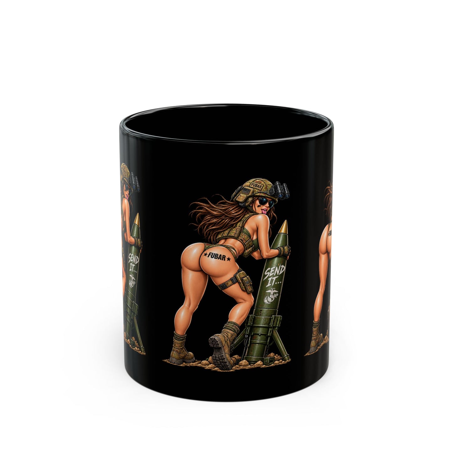 'Send It' Military Bombshell Coffee Cup (11oz & 15oz)