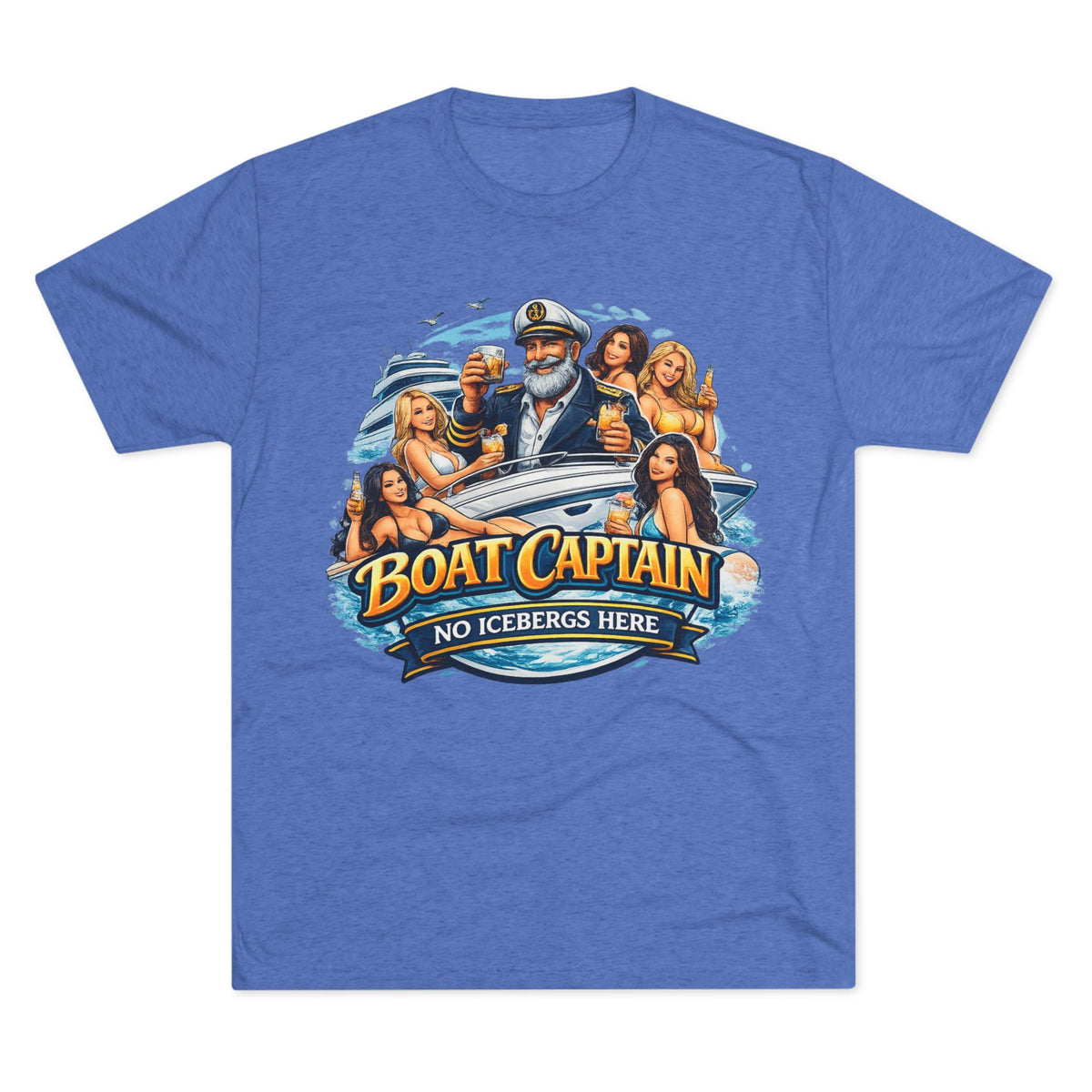 Boat Captain T‑Shirt — No Icebergs Here