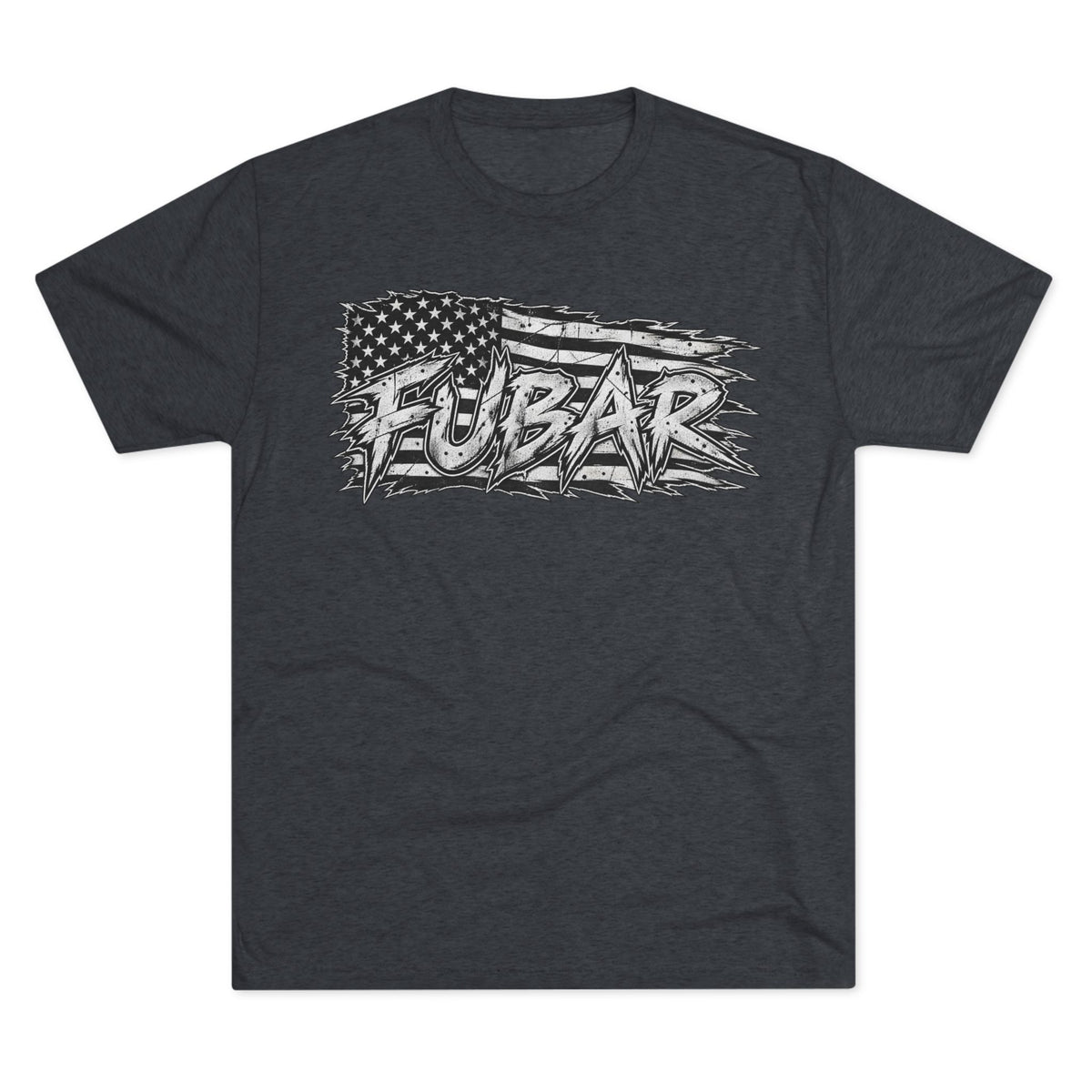 FUBAR Graphic Tee — Distressed American Flag Crew Shirt