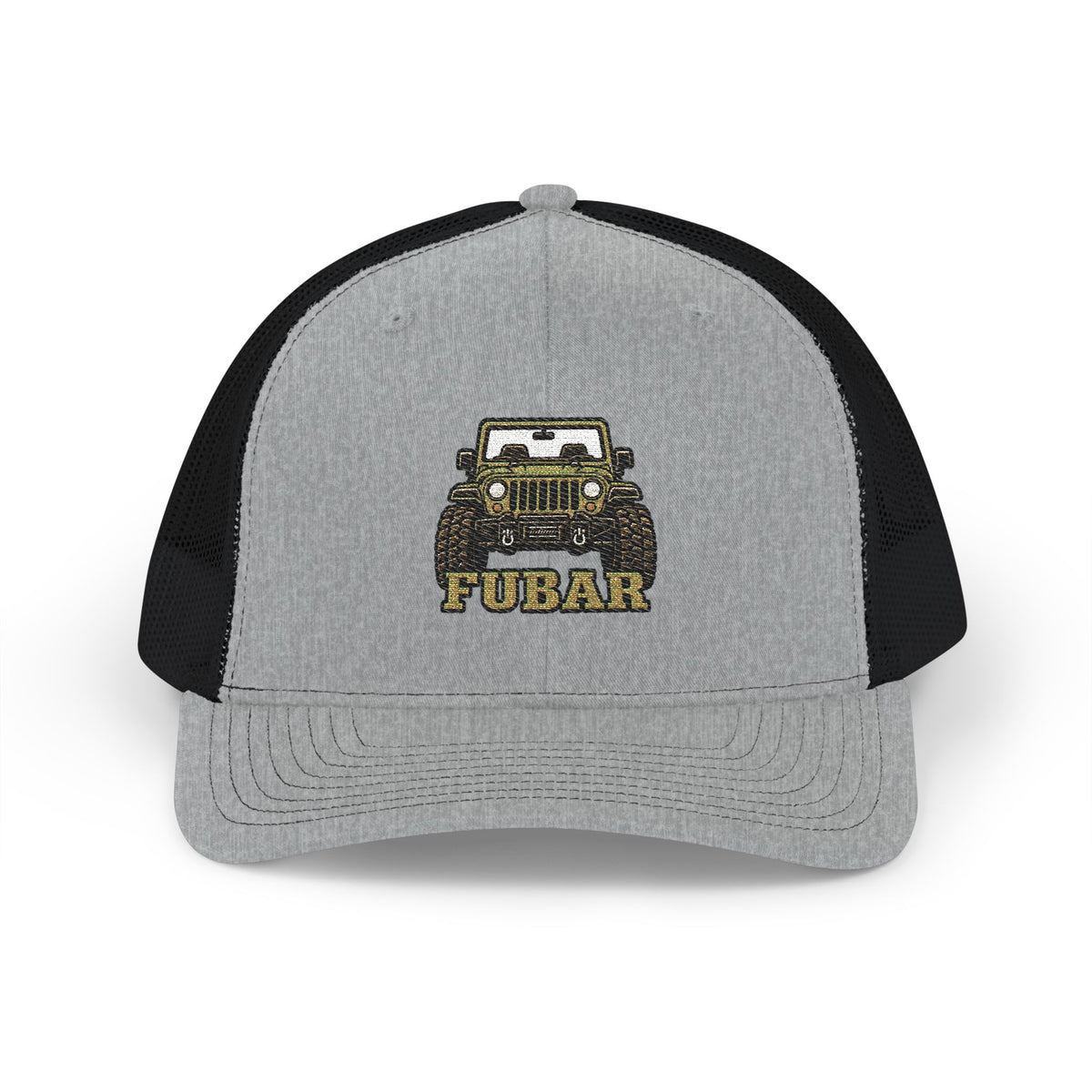 Richardson FUBAR Camo Jeep Trucker Cap — (Embroidered)