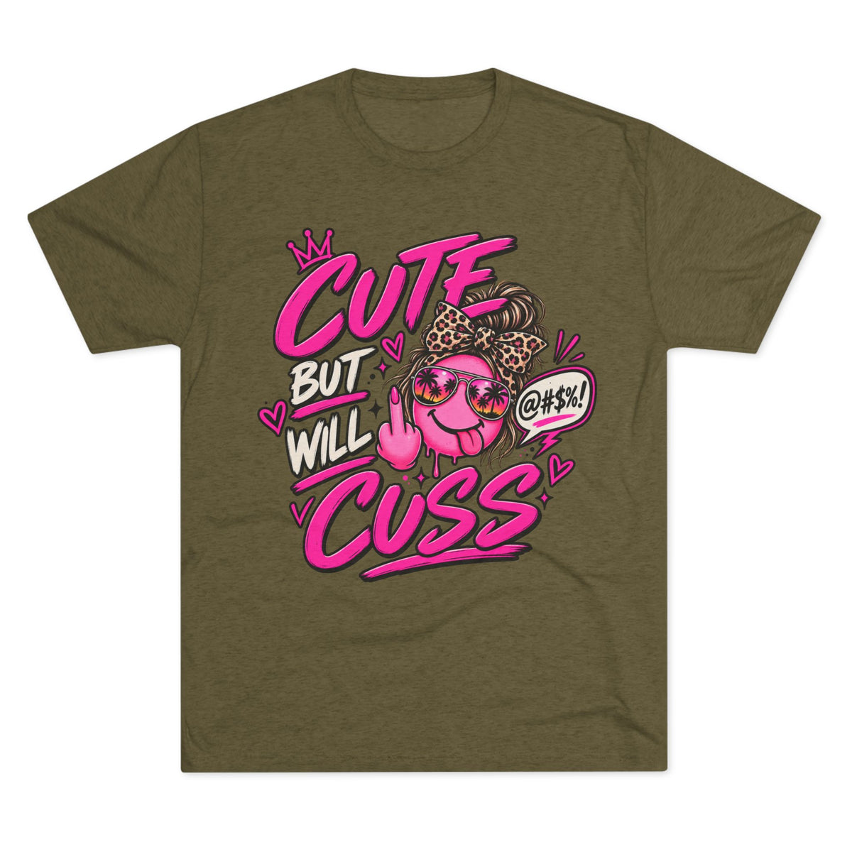 Women's  Cute But Will Cuss Graphic Tee