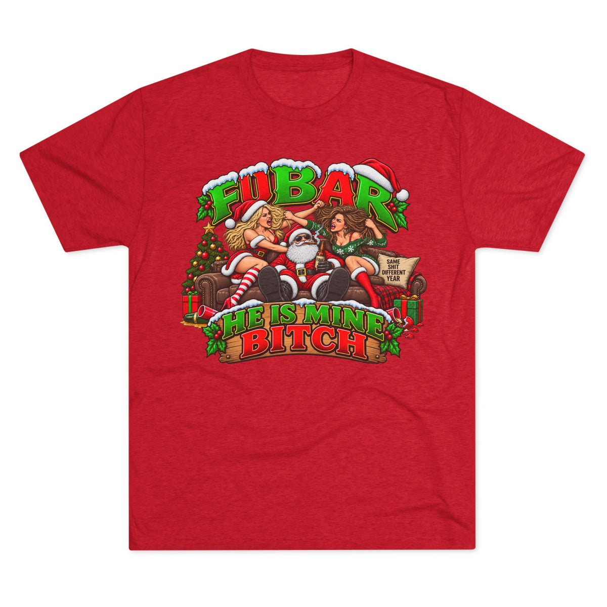 "He Is Mine, Bitch" Holiday Graphic Shirt