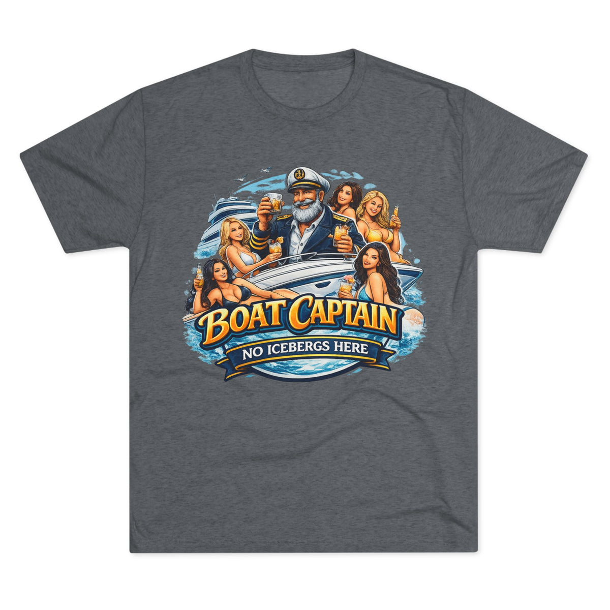 Boat Captain T‑Shirt — No Icebergs Here