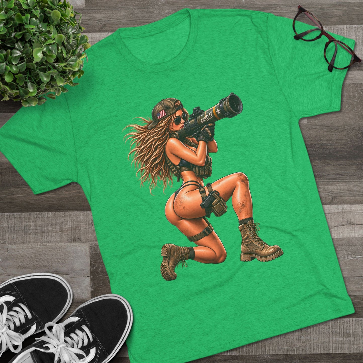 FUBAR Tactical Pin-Up Tee — Rocket Launcher Girl Graphic T-Shirt