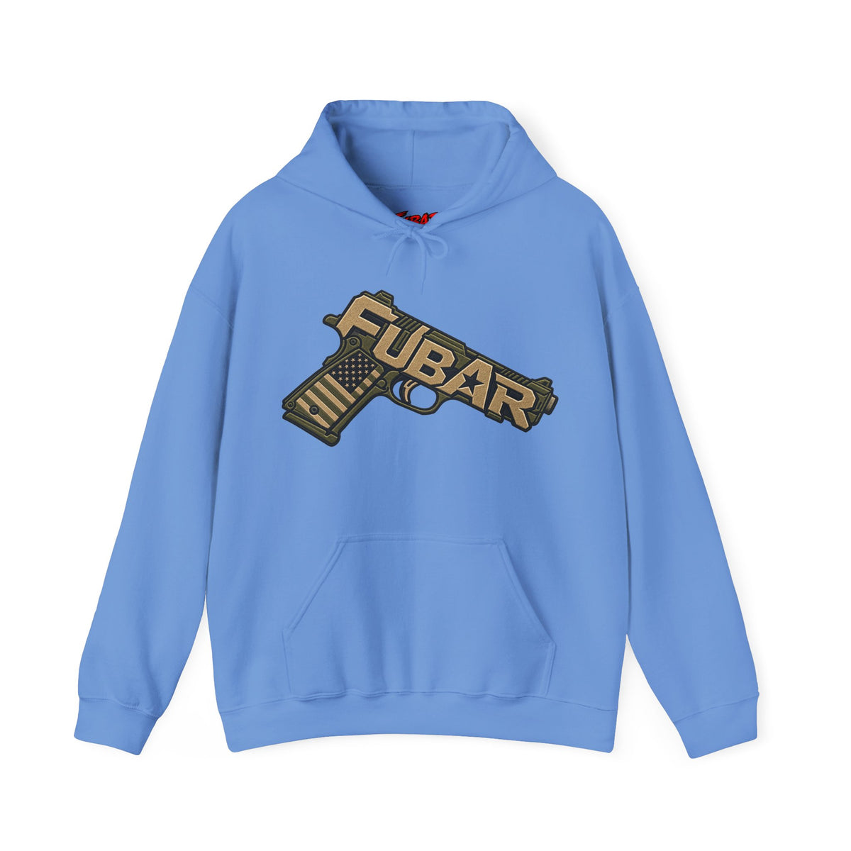 Military-Inspired Gun Graphic Pullover