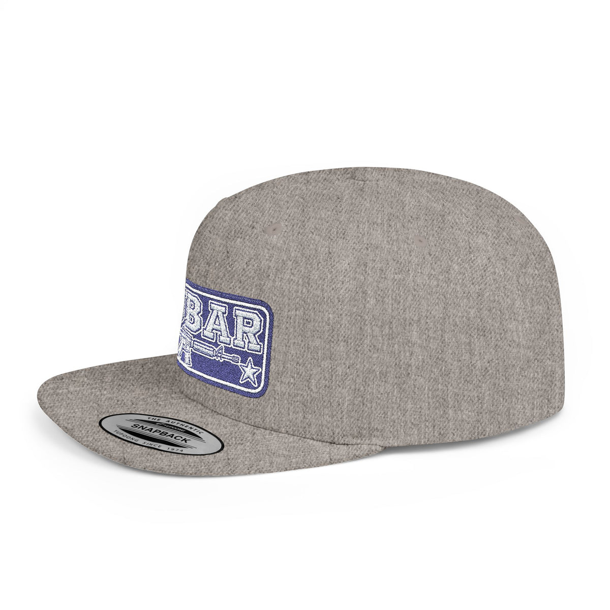 FUBAR Flat Bill Snapback Hat — Retro Embroidered Logo Cap