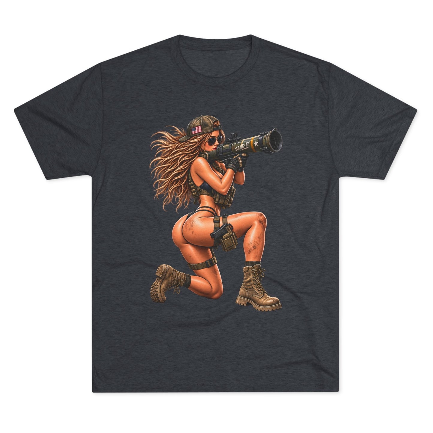 FUBAR Tactical Pin-Up Tee — Rocket Launcher Girl Graphic T-Shirt