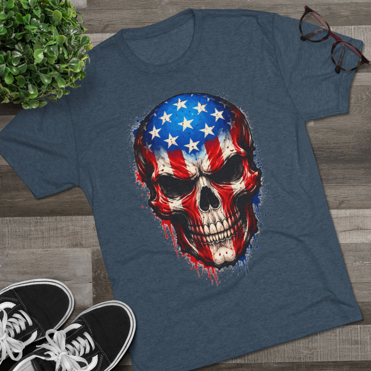 American Flag Skull T-Shirt — FUBAR Graphic Tee
