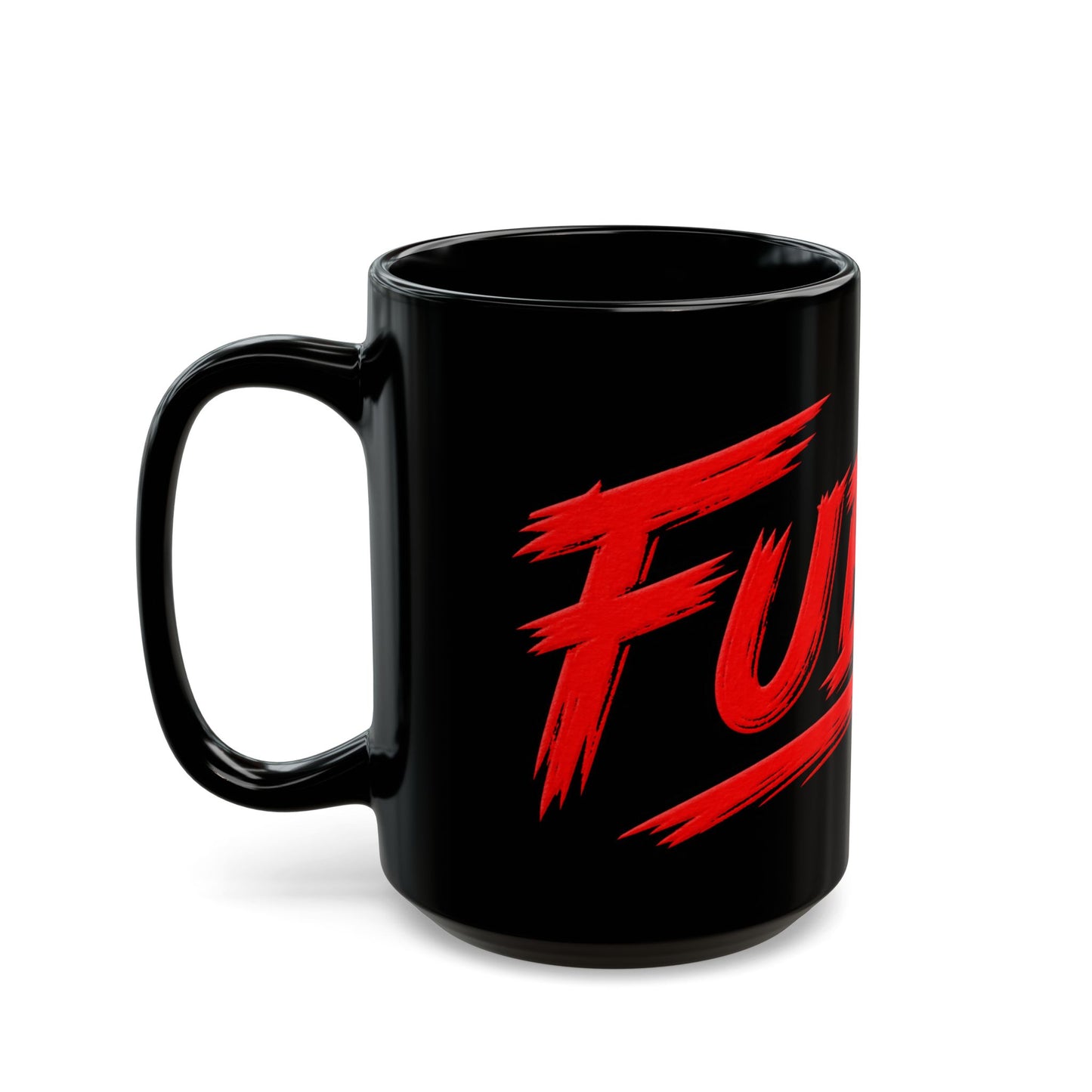 Black Mug with Bold Red 'CUBAR' Brushstroke Design — 11oz & 15oz