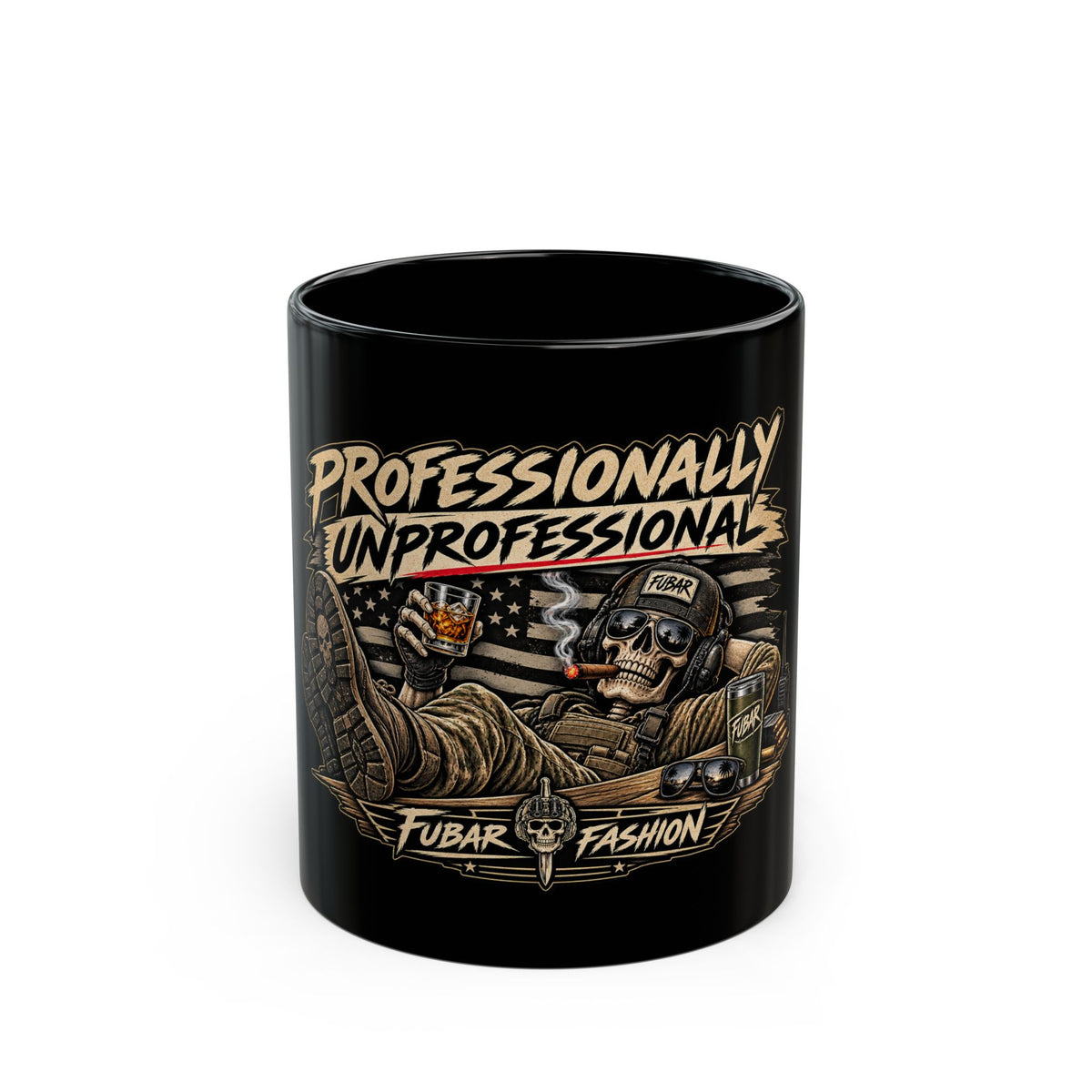 Professionally Unprofessional Skull Coffee Mug (11oz/15oz)