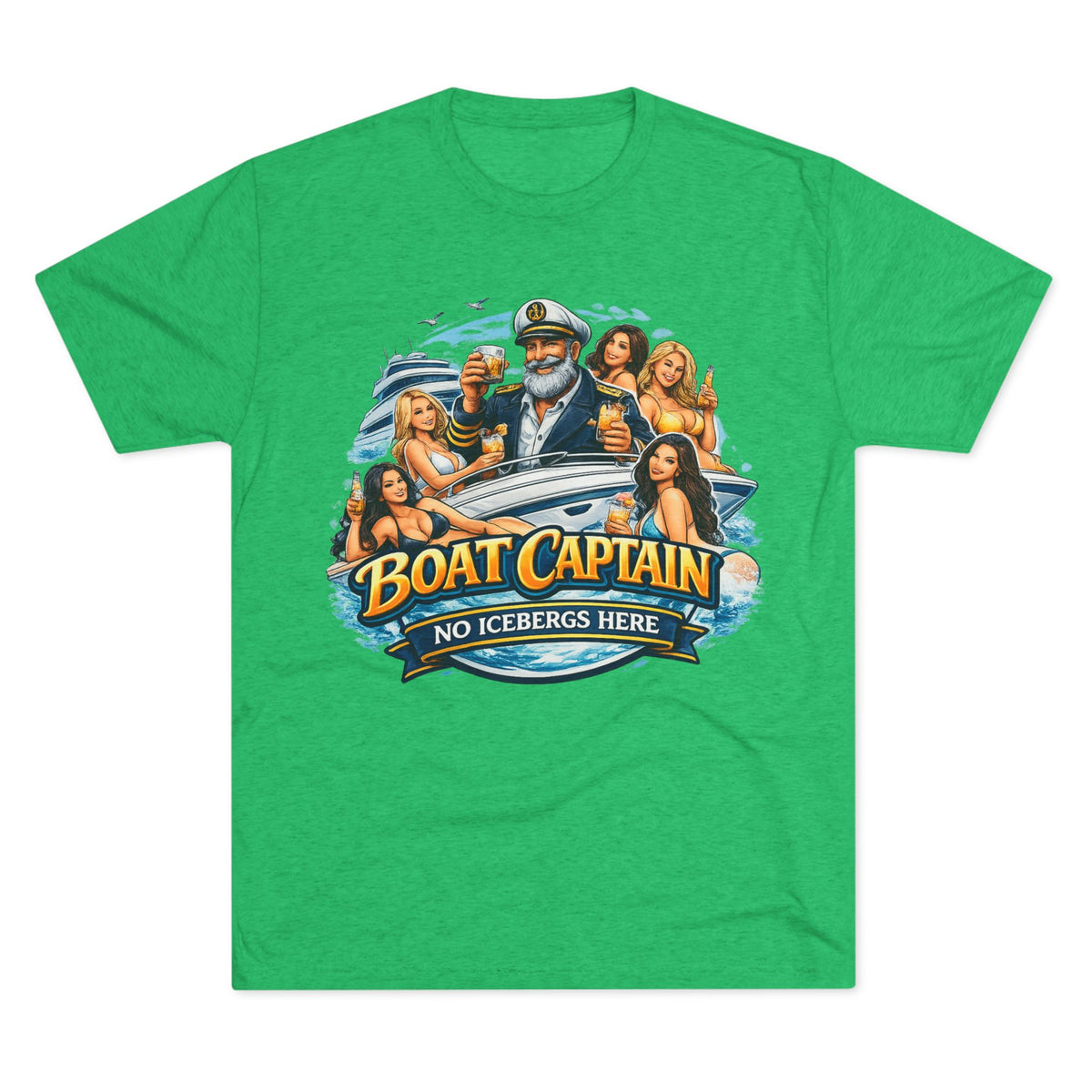 Boat Captain T‑Shirt — No Icebergs Here