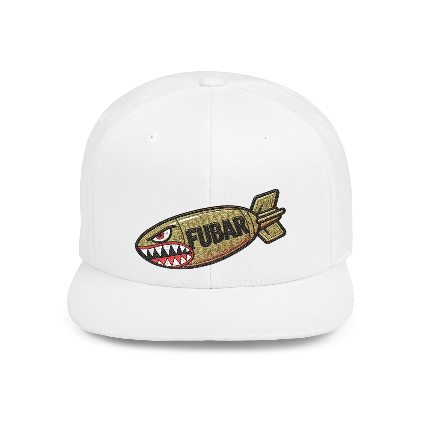 FUBAR Shark Bomber Patch Snapback Hat