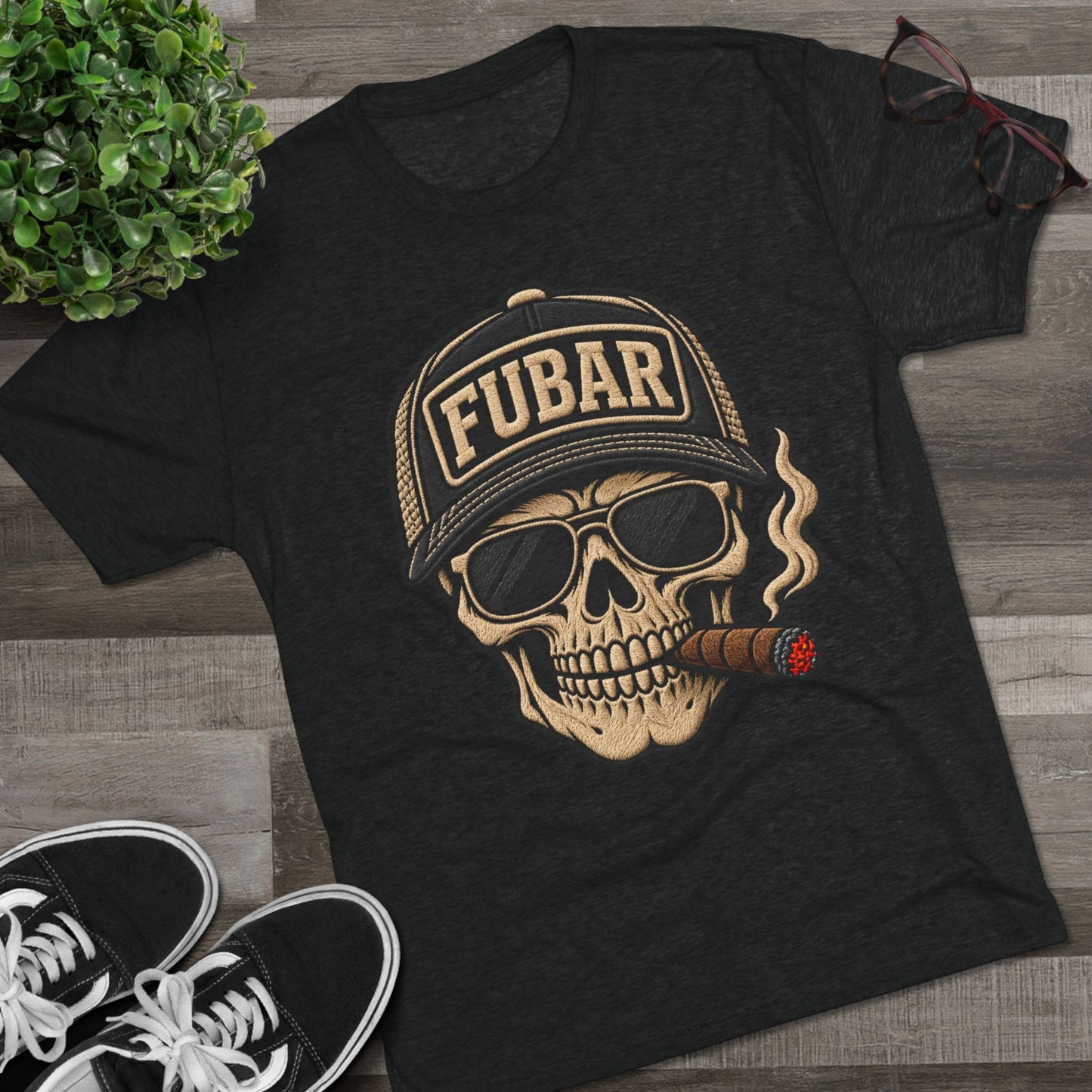 FUBAR Skull Cigar T-Shirt