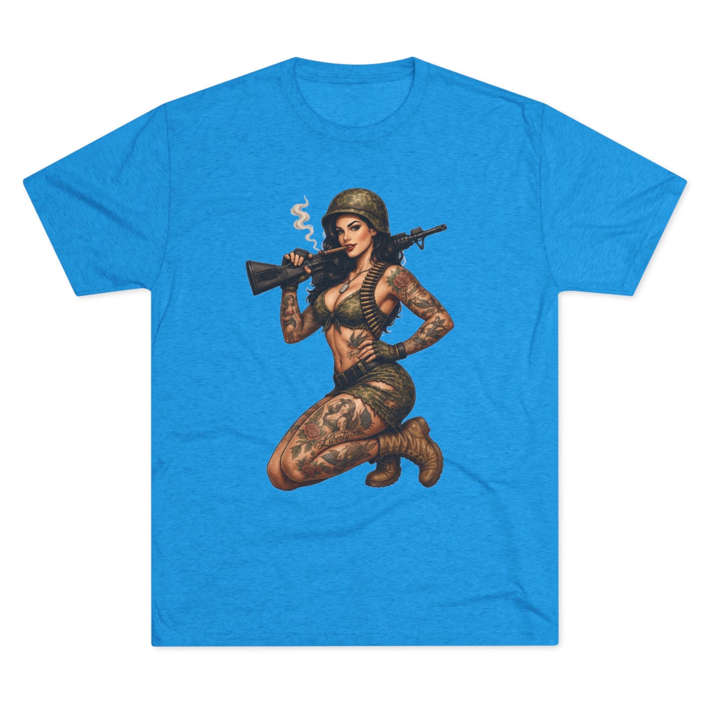 Vintage Pin-Up Soldier & 'FUBAR' Grenade Design