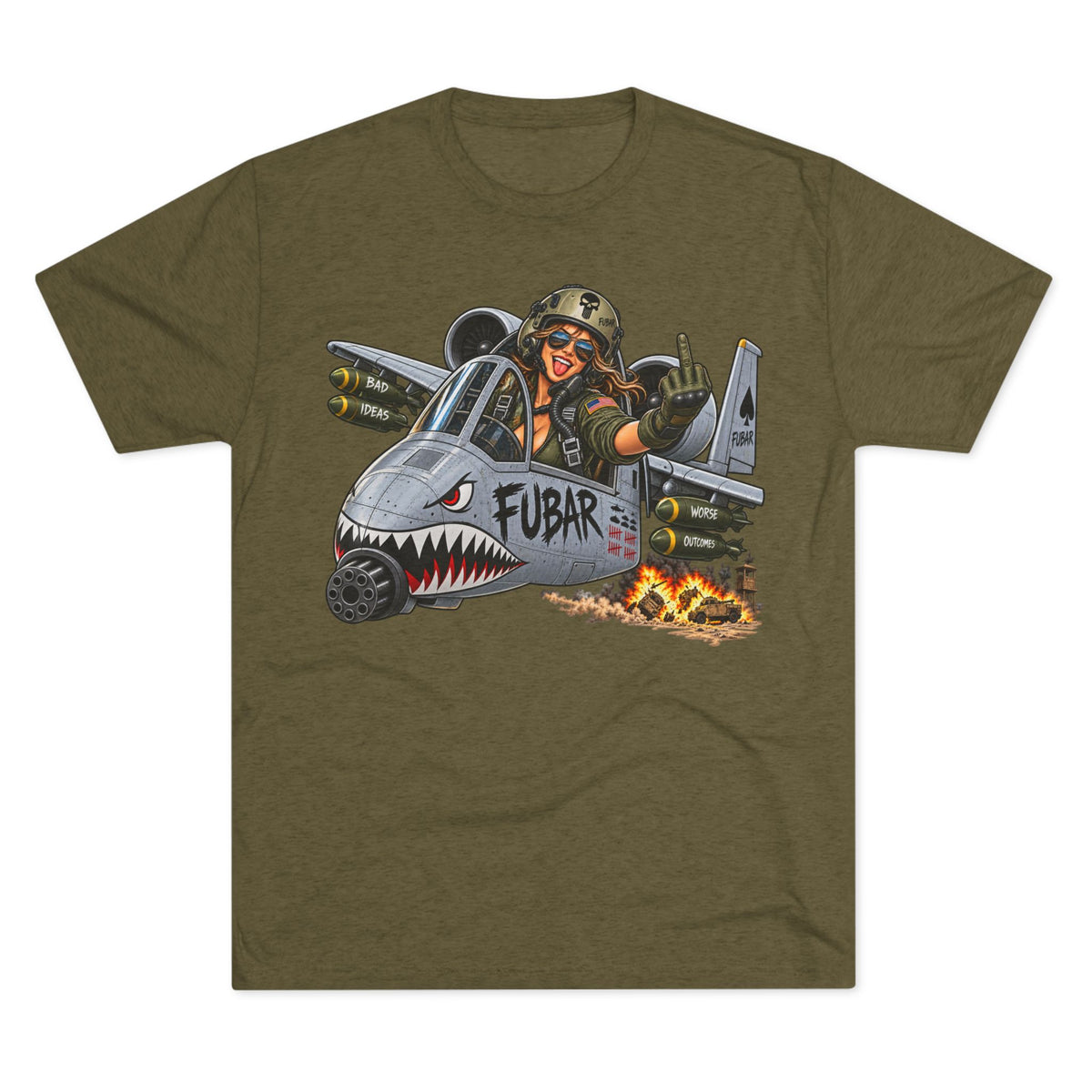 Retro Military Jet Graphic Shirt