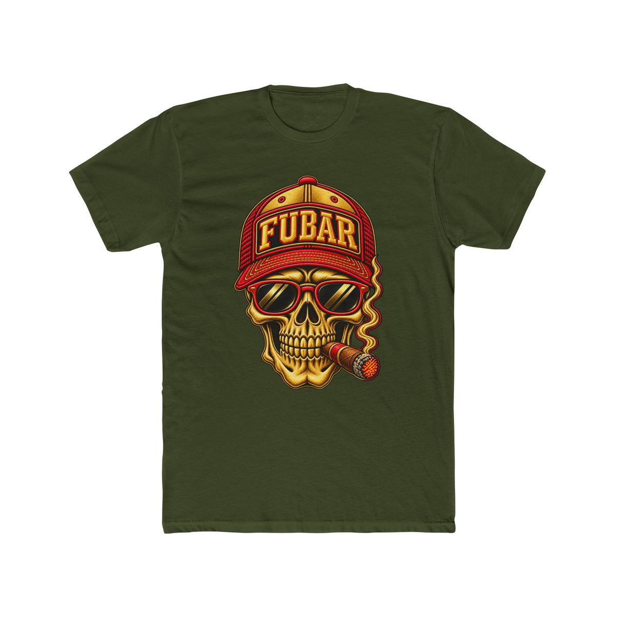 Skull Tee — FUBAR Skull Graphic Crew Shirt (Cotton)