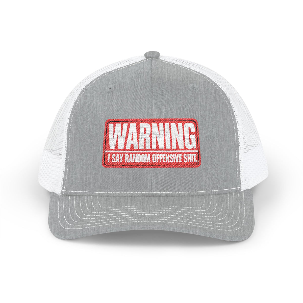 Richardson-Warning- Snapback Trucker Cap (Embroidered)