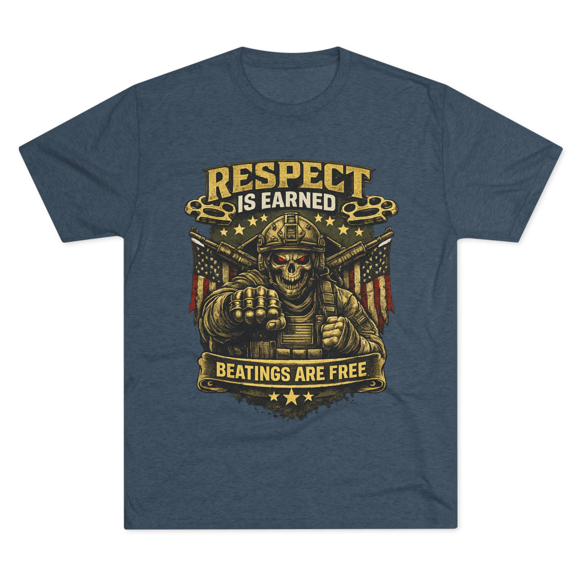 Respect Is Earned Military Skull T-Shirt