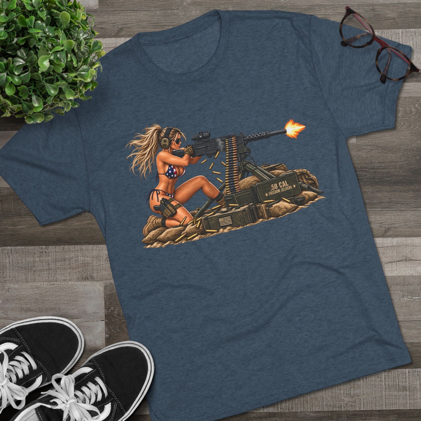 Machine Gun Pin-Up T-Shirt