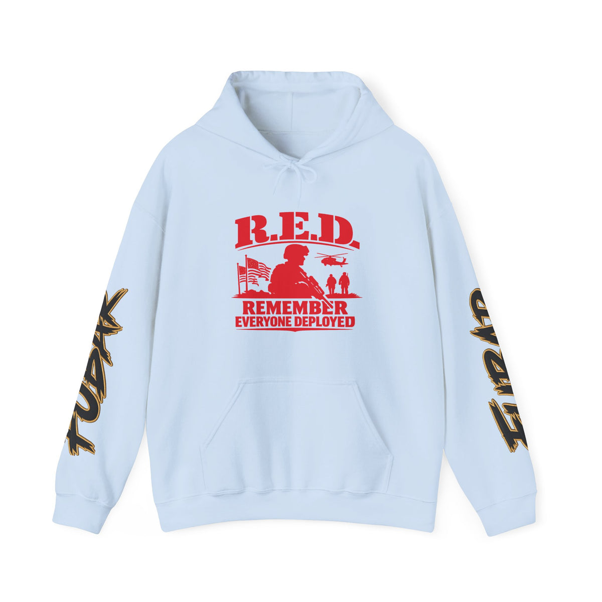 Remember Everyone Deployed (R.E.D.) Hoodie — Military Support Veteran Tribute