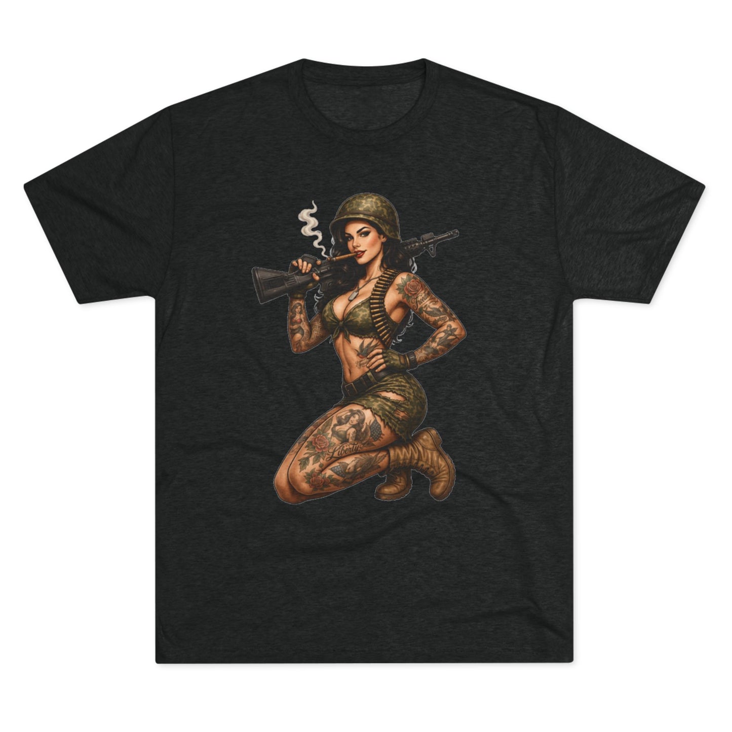 Vintage Pin-Up Soldier & 'FUBAR' Grenade Design