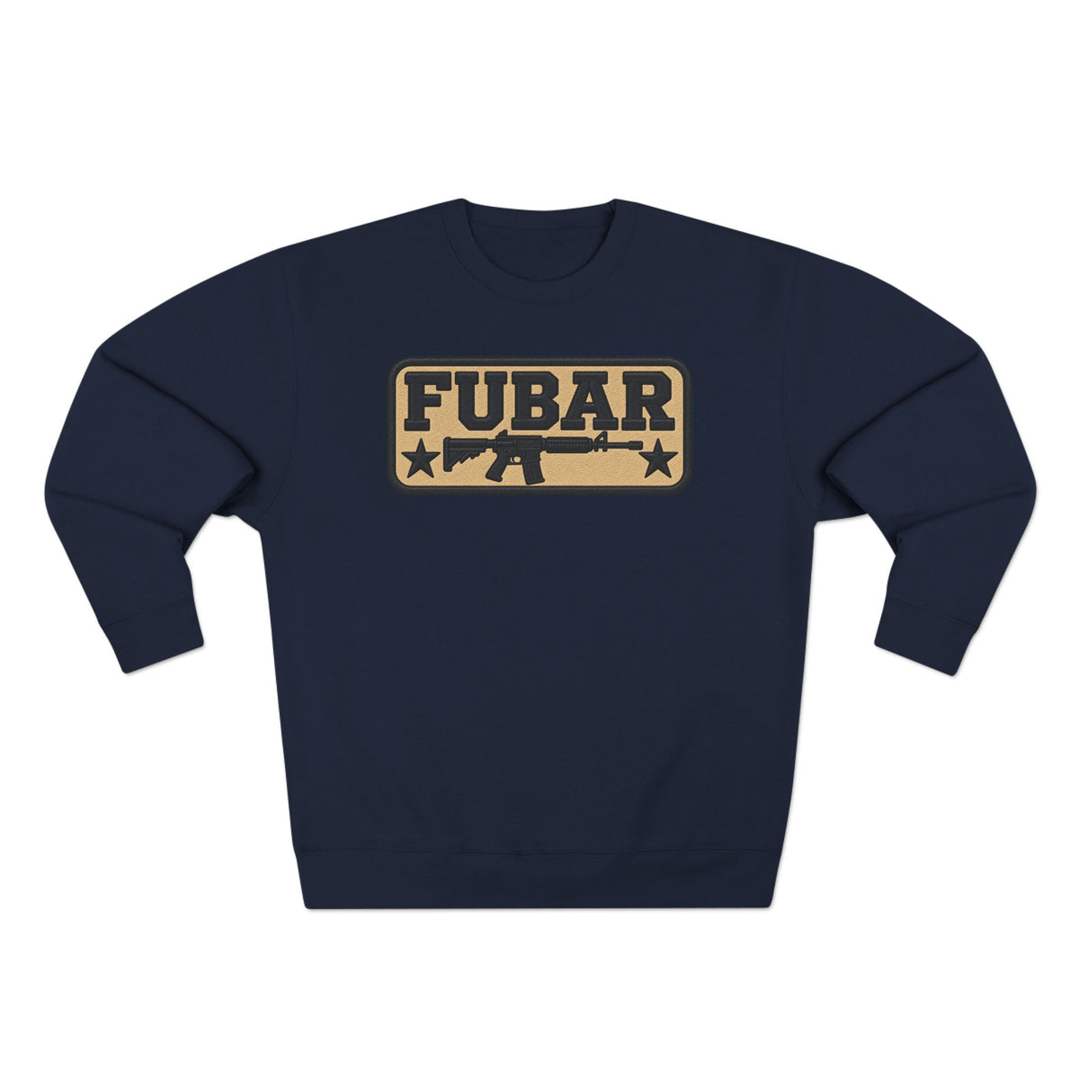 FUBAR Tactical Sweatshirt — Military-Inspired Crewneck with Rifle & Pistol Graphic