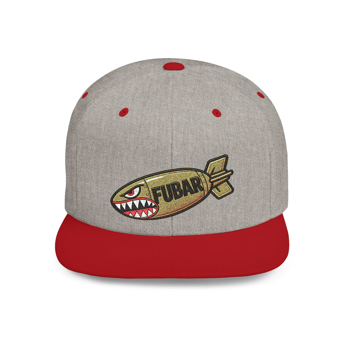 FUBAR Shark Bomber Patch Snapback Hat