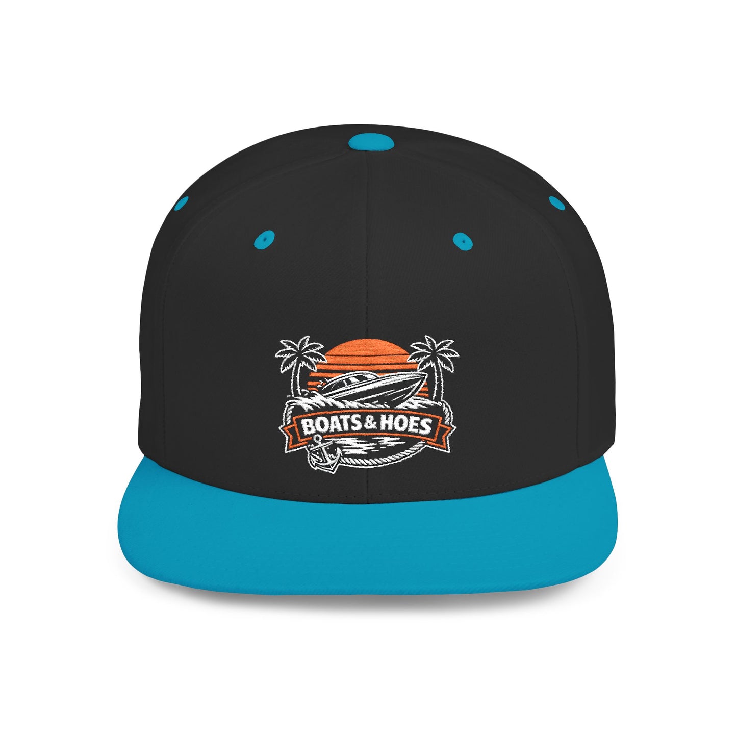 "Boats & Hoes" Tropical Logo Hat