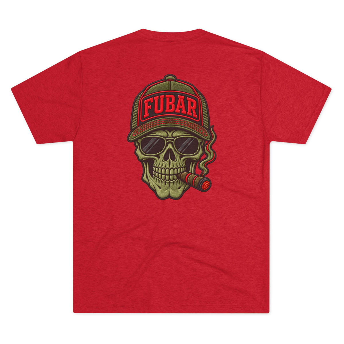 Classic FUBAR Skull (Red Tee)