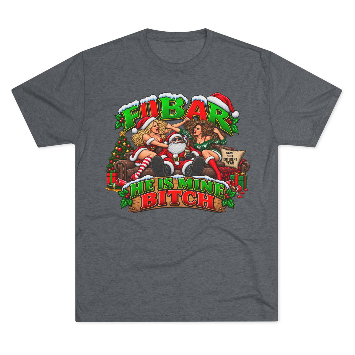 "He Is Mine, Bitch" Holiday Graphic Shirt