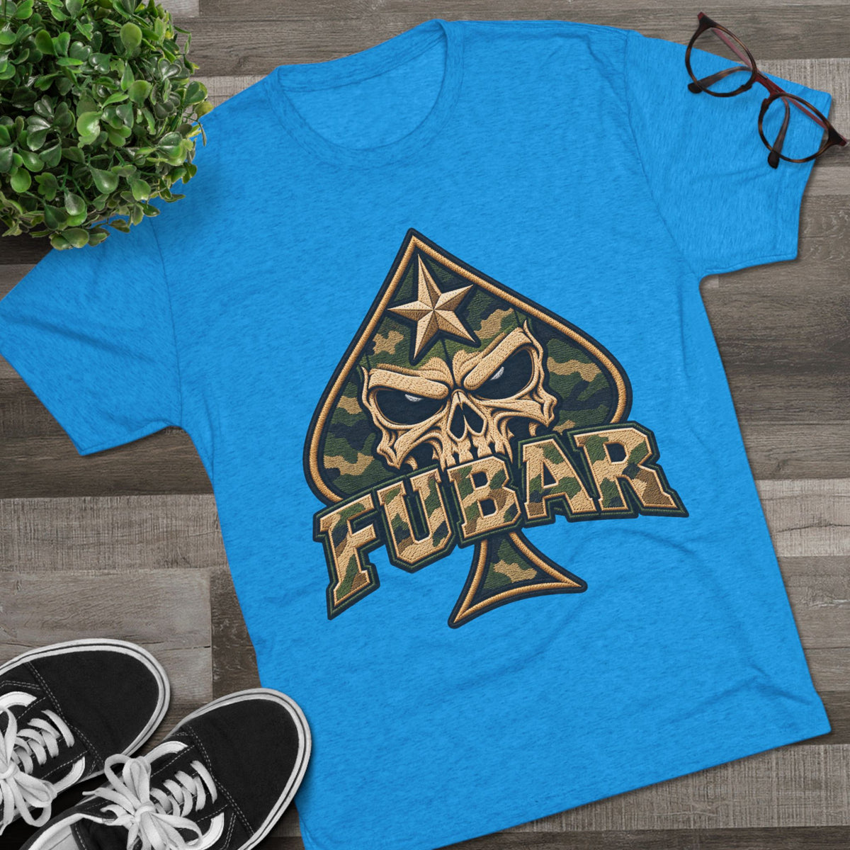 Military Ace Spade Graphic Shirt