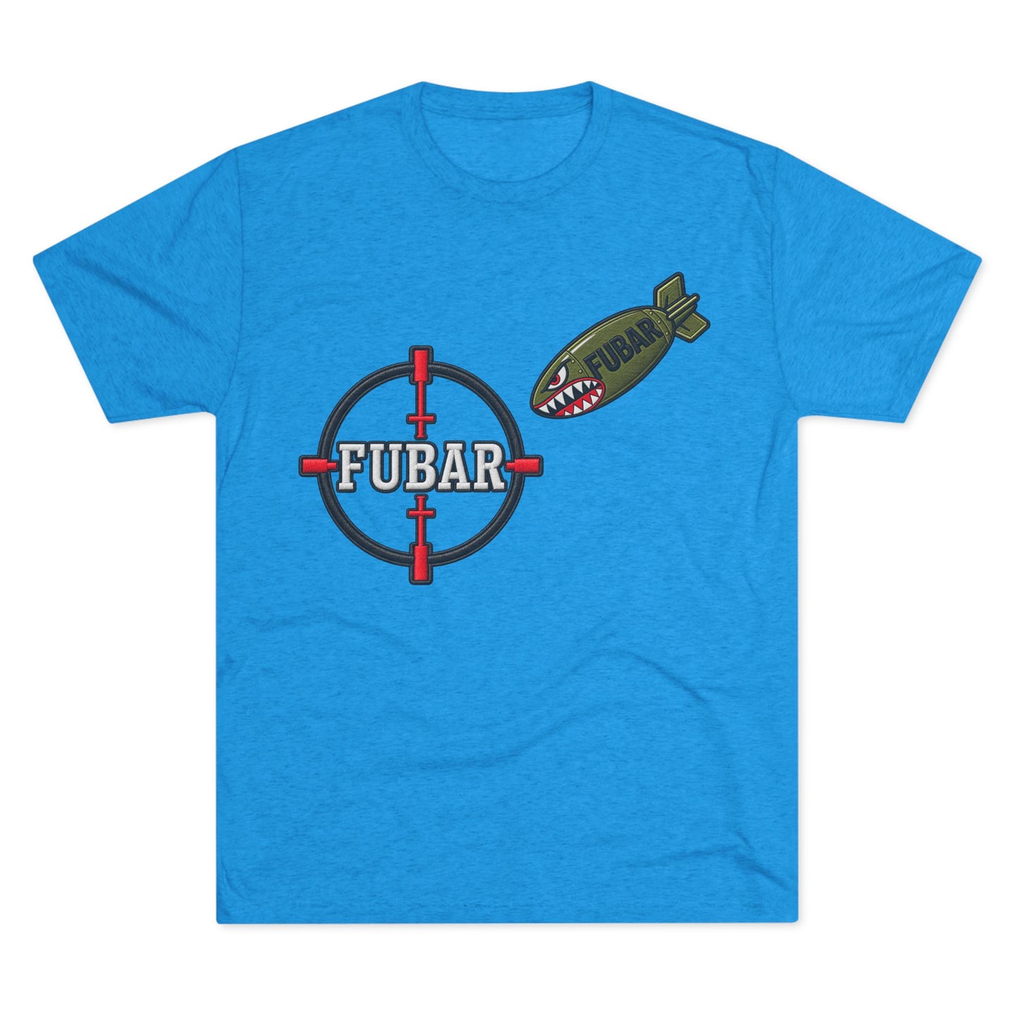 Military Inspired Bomb & Star Emblem T-Shirt
