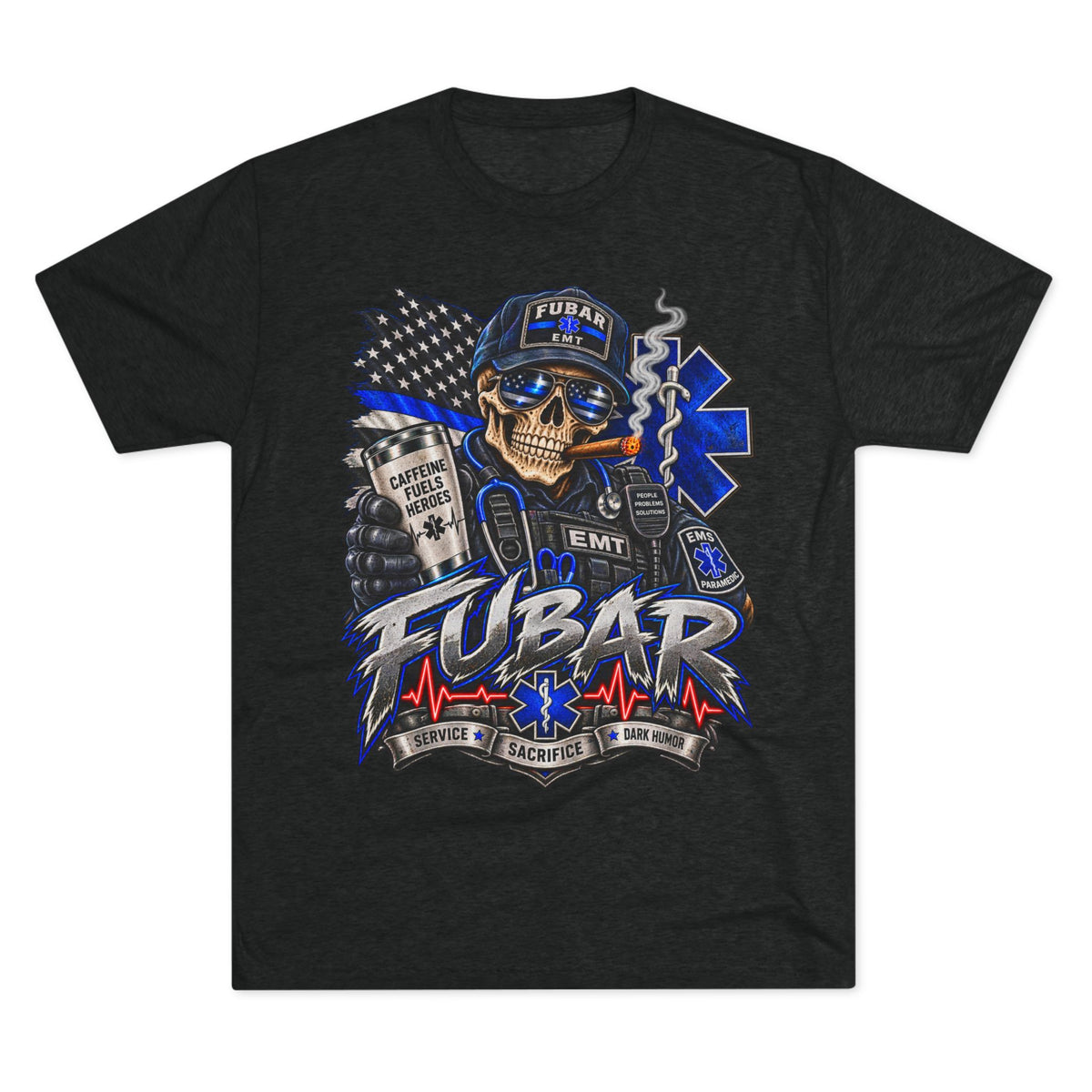 EMT FUBAR Skull T‑Shirt