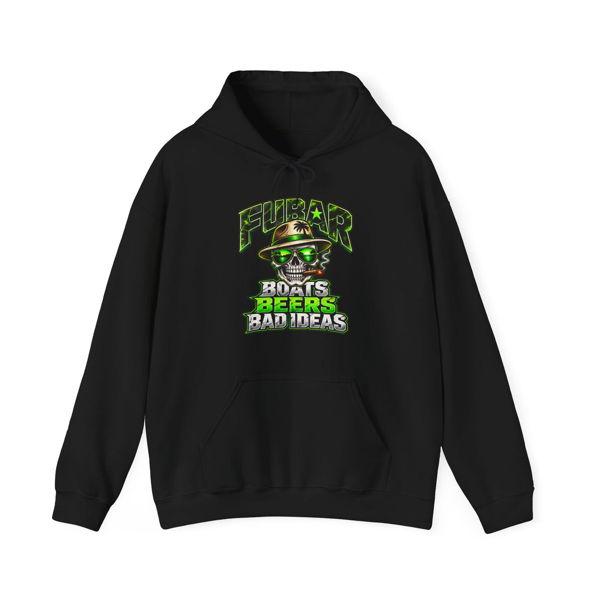 FUBAR Skull Hoodie — Boats, Beers & Bad Ideas Graphic Pullover