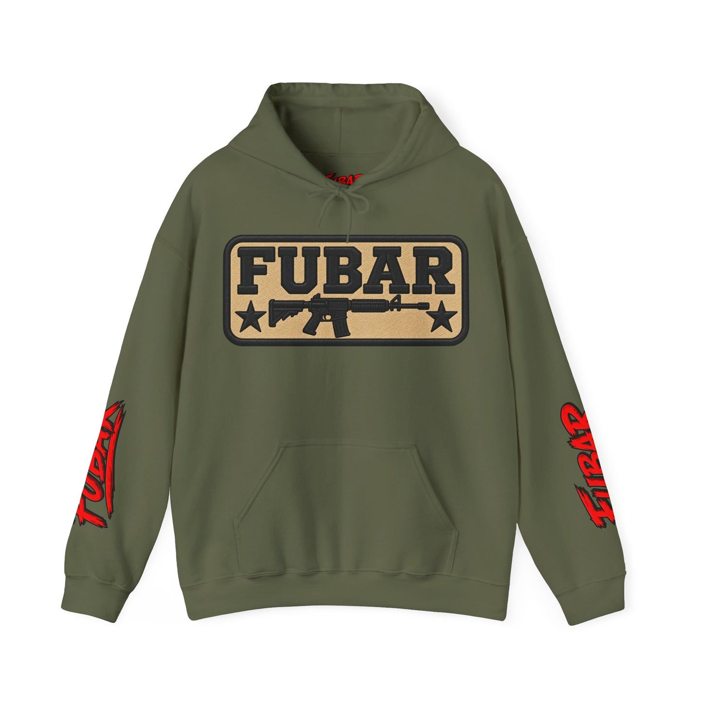 FUBAR Military Pinup Hoodie — Support Our Troops Graphic Sweatshirt