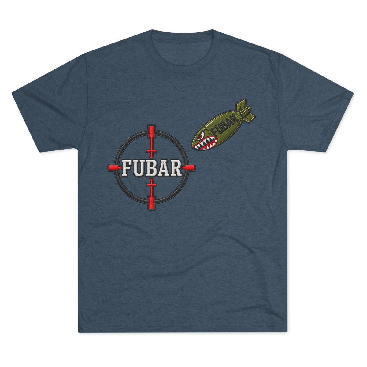 Military Inspired Bomb & Star Emblem T-Shirt